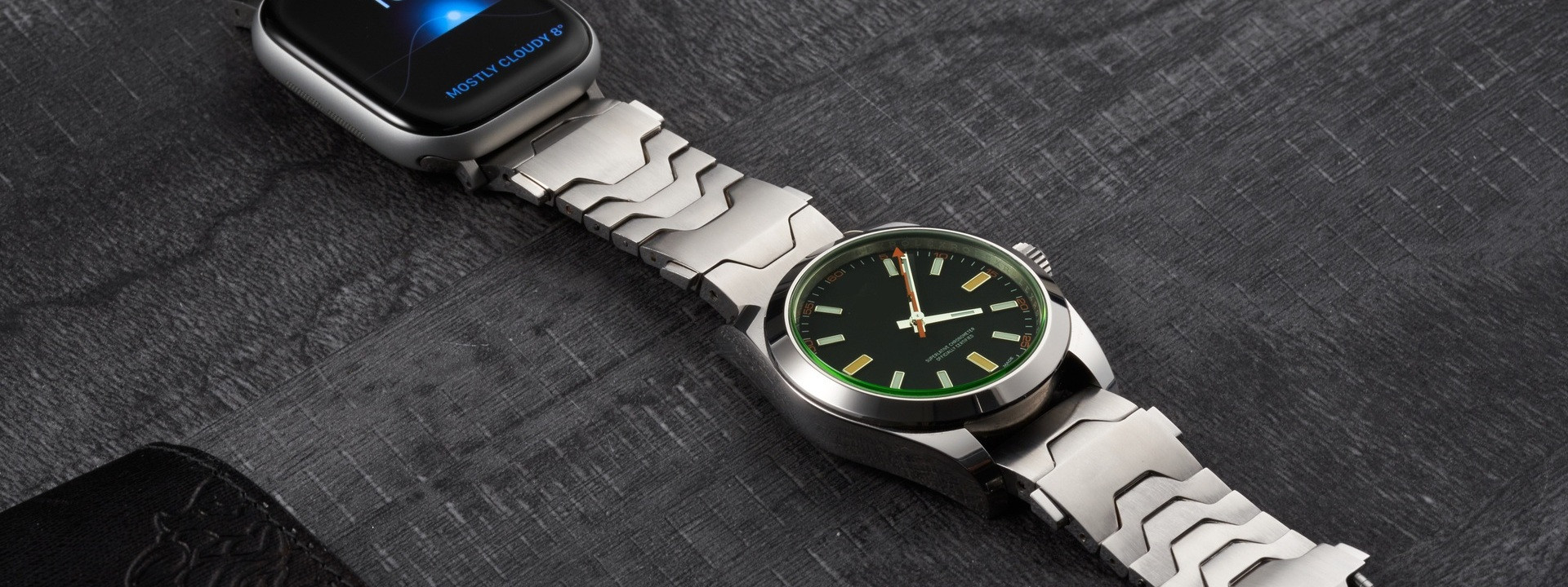 Bracelet modulaire Smartlet gris argent, acier inoxydable, montre connectée, bureau, business
